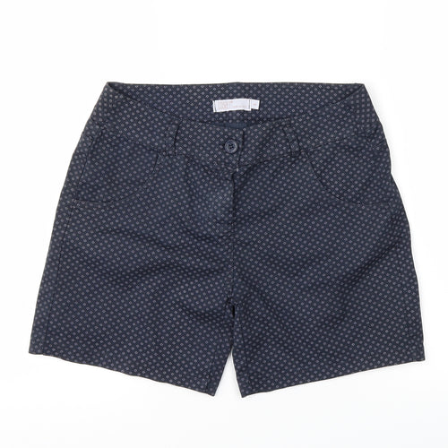 COSSET Womens Blue Polka Dot  Sweat Shorts Size S