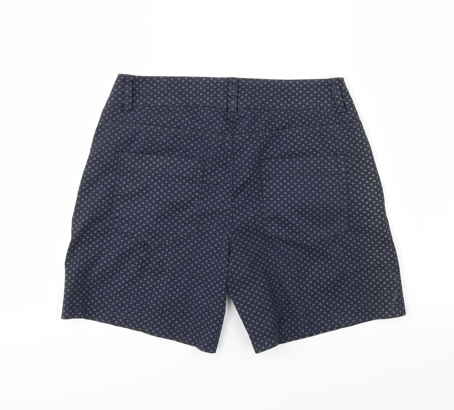 COSSET Womens Blue Polka Dot  Sweat Shorts Size S