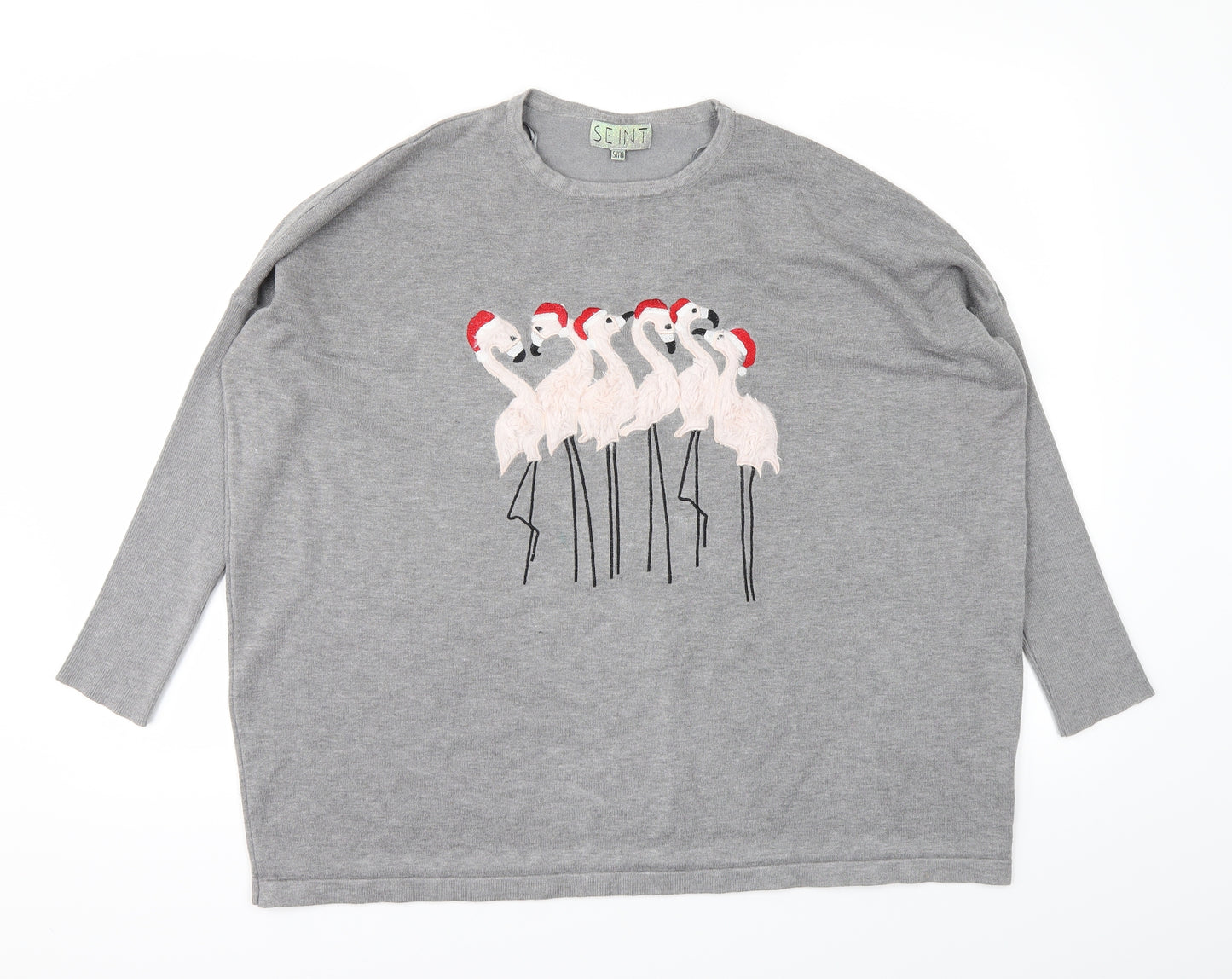Seint Womens Grey   Pullover Jumper Size M