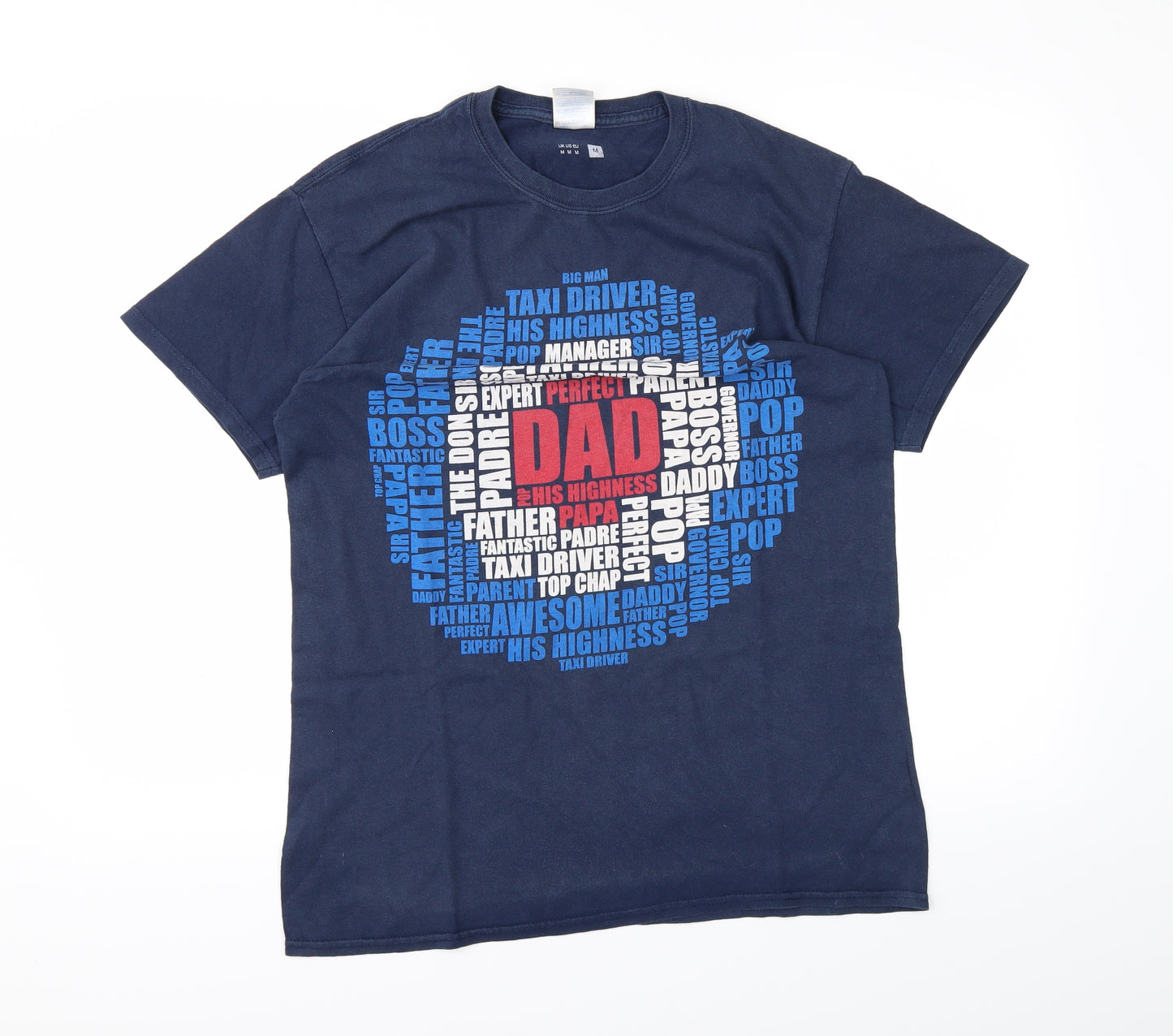 Gilden Mens Blue    T-Shirt Size M