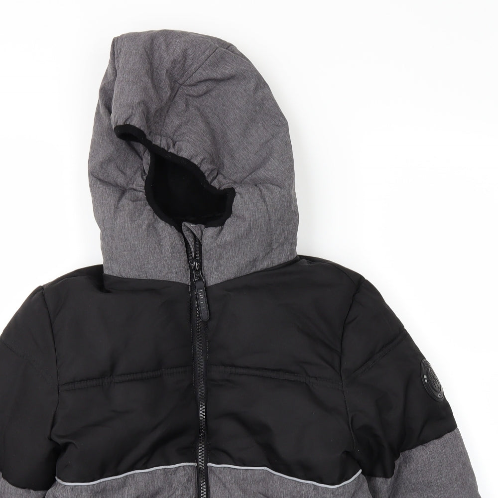 F&F Boys Grey   Puffer Jacket Coat Size 8-9 Years