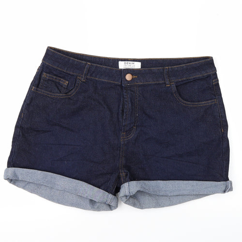 Dorothy Perkins Womens Blue  Denim Cargo Shorts Size 12