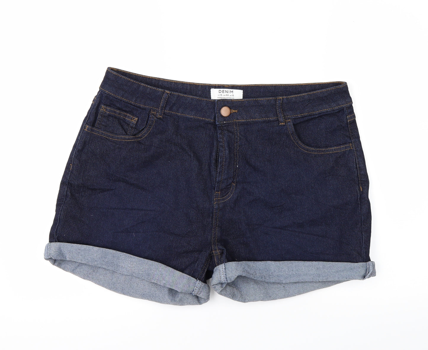 Dorothy Perkins Womens Blue  Denim Cargo Shorts Size 12