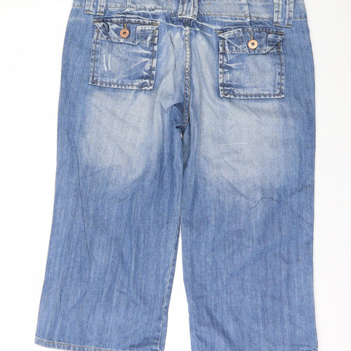 New Look Womens Blue  Denim Chino Shorts Size 16