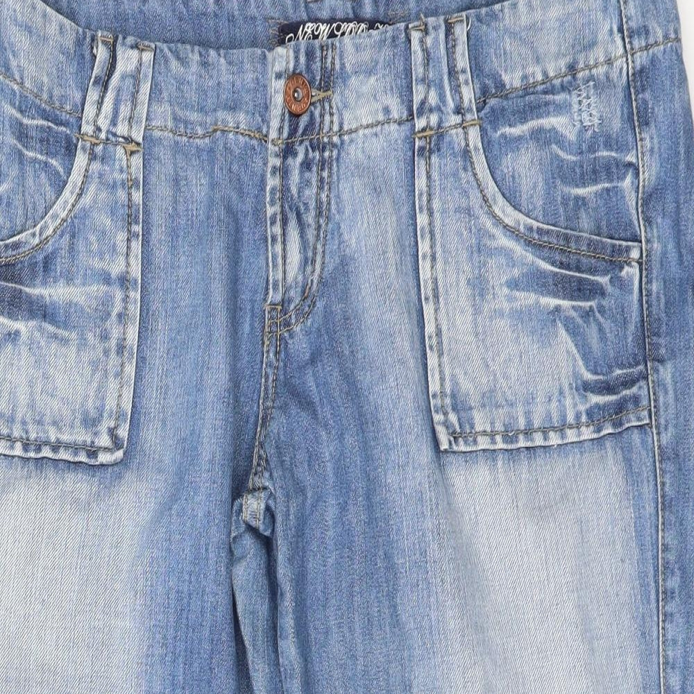 New Look Womens Blue  Denim Chino Shorts Size 16