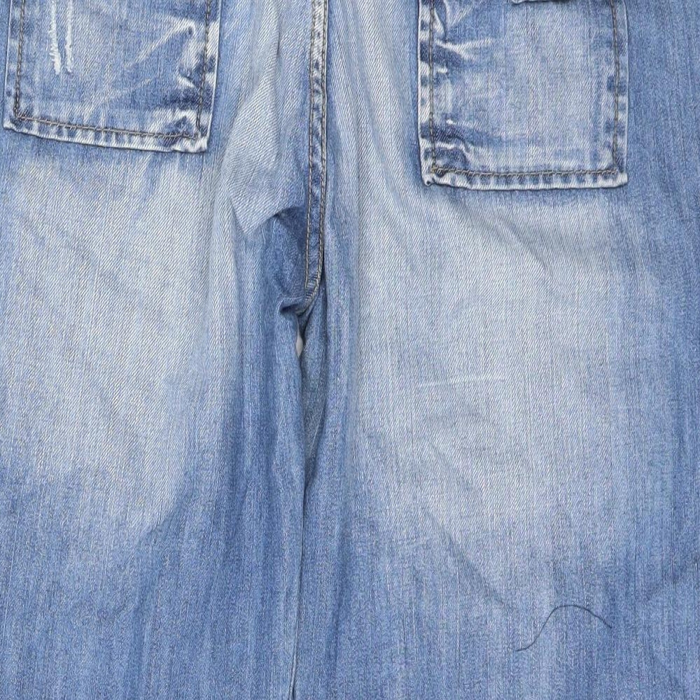 New Look Womens Blue  Denim Chino Shorts Size 16