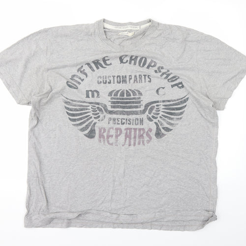 Onfire Mens Grey    T-Shirt Size XL