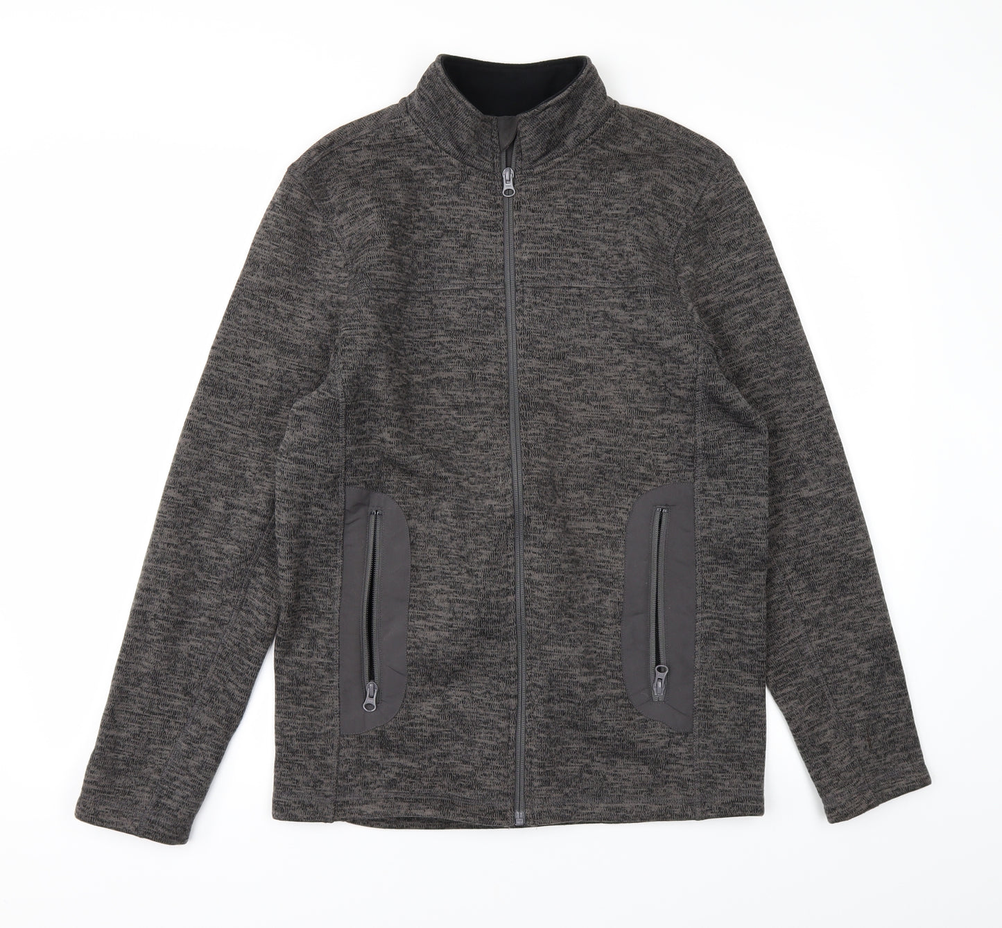Crane Mens Black   Full Zip Jumper Size S