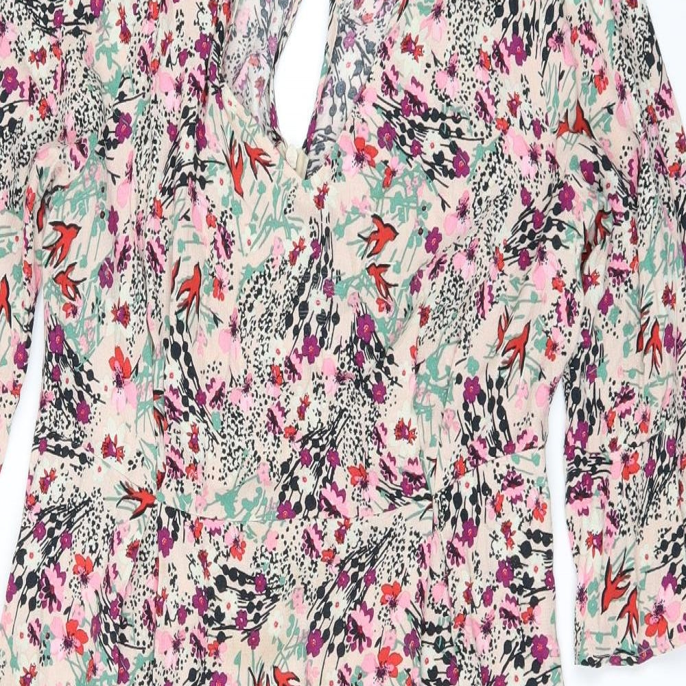 TU Womens Beige Floral  A-Line  Size 14