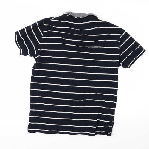 Primark Mens Blue Striped   Polo Size XS