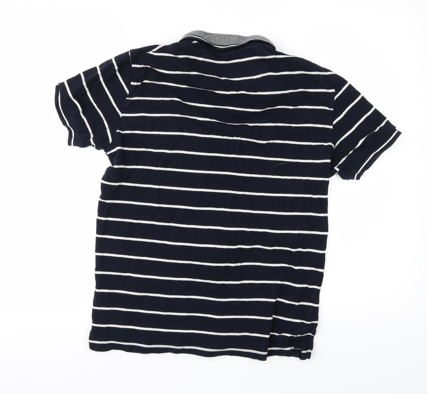 Primark Mens Blue Striped   Polo Size XS