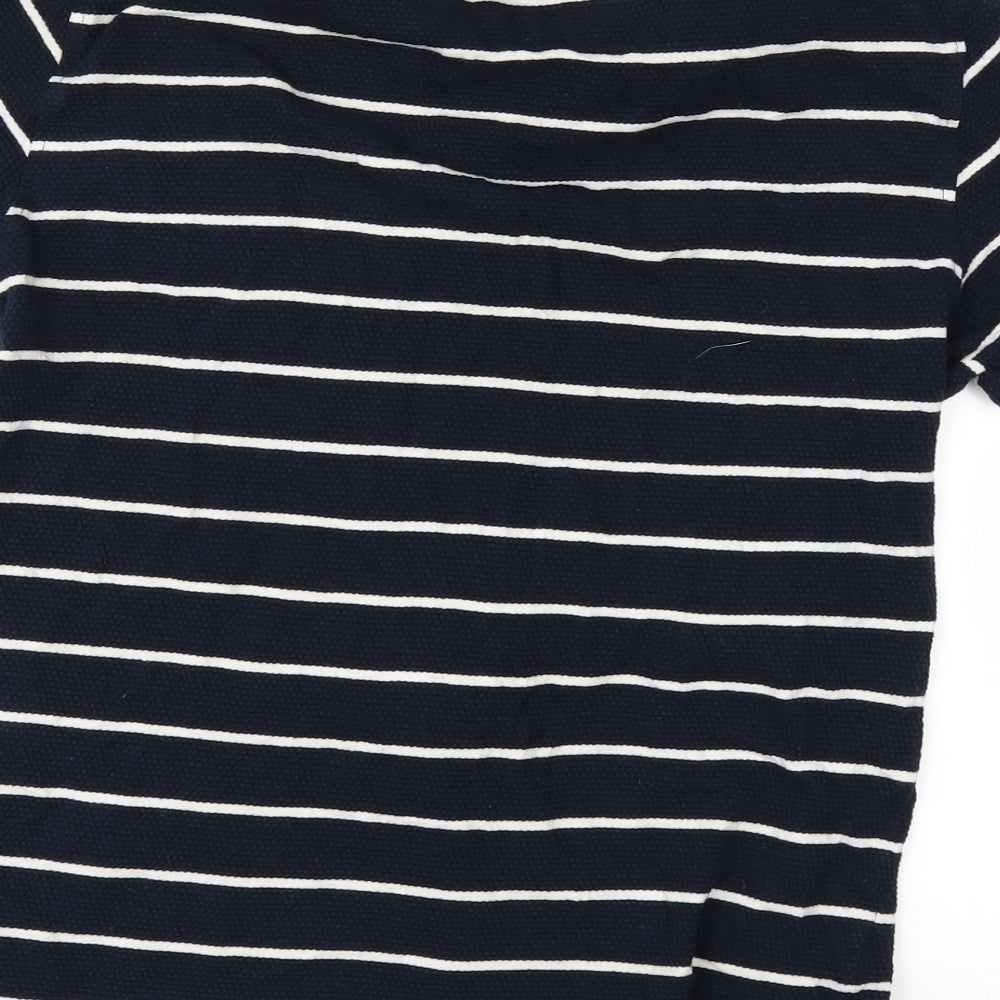 Primark Mens Blue Striped   Polo Size XS