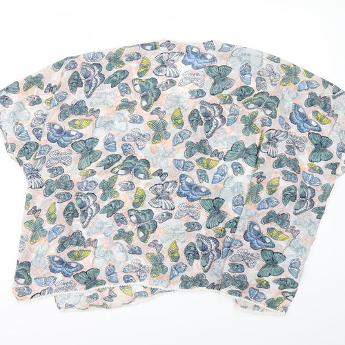 New Look Womens White Floral  Basic T-Shirt Size M