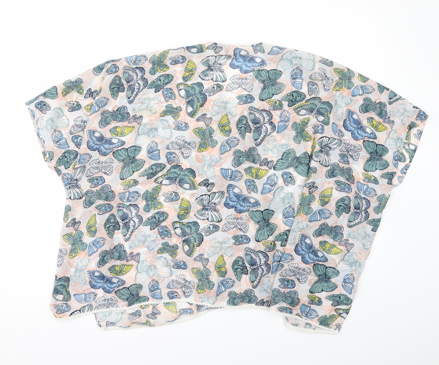 New Look Womens White Floral  Basic T-Shirt Size M