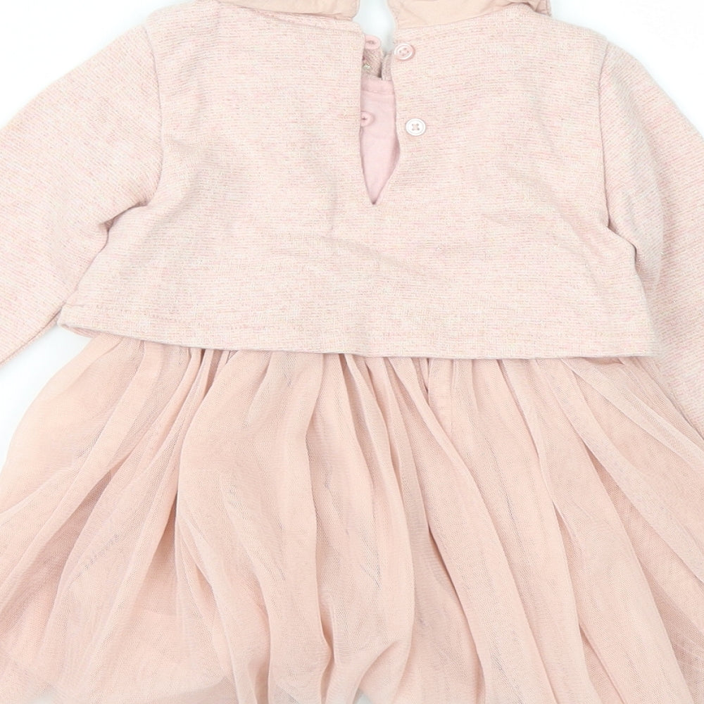 NEXT Girls Pink   Fit & Flare  Size 9-12 Months