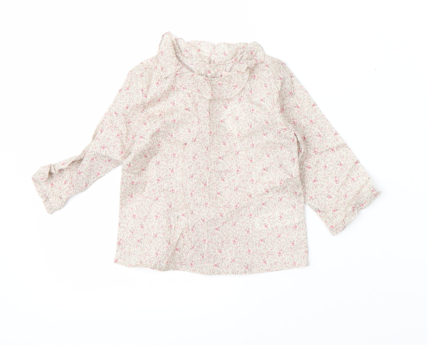 Bonpoint Baby White Floral  Basic Button-Up Size 12 Months