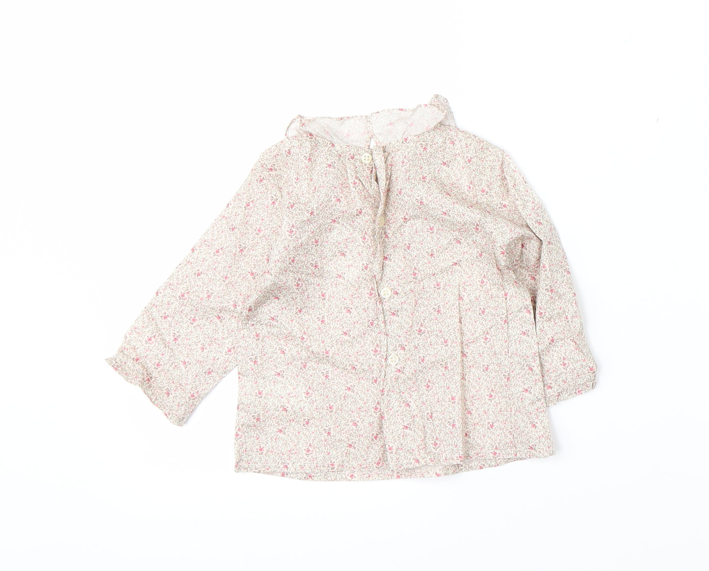 Bonpoint Baby White Floral  Basic Button-Up Size 12 Months
