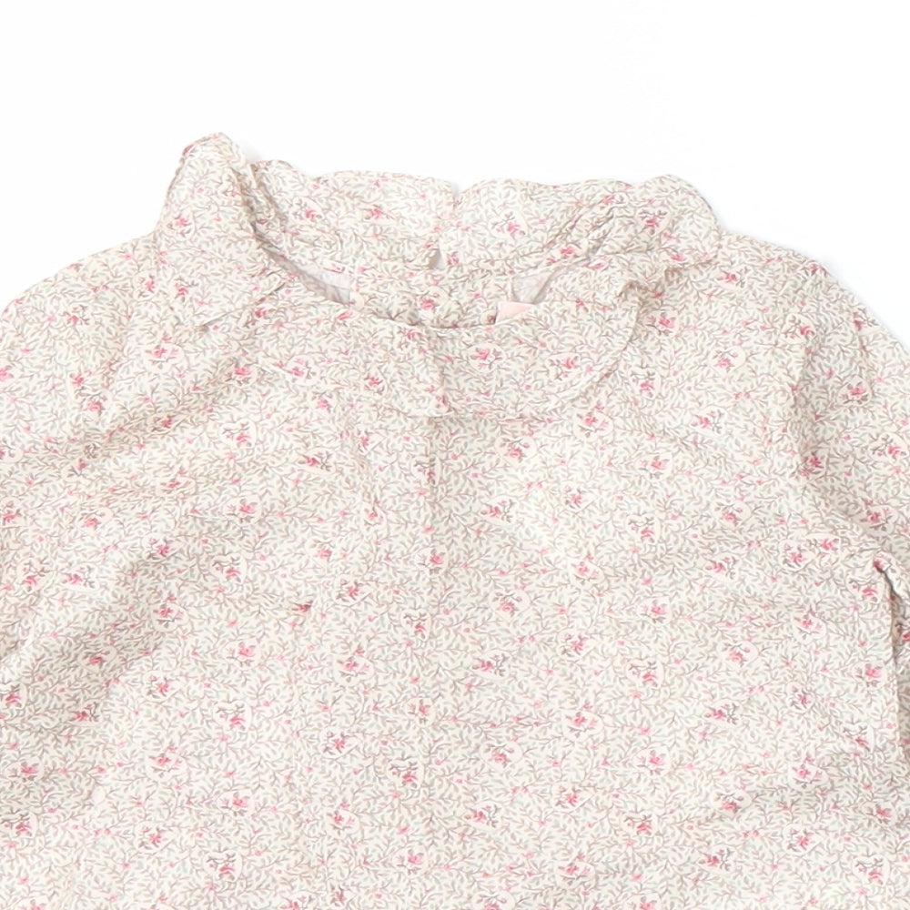 Bonpoint Baby White Floral  Basic Button-Up Size 12 Months
