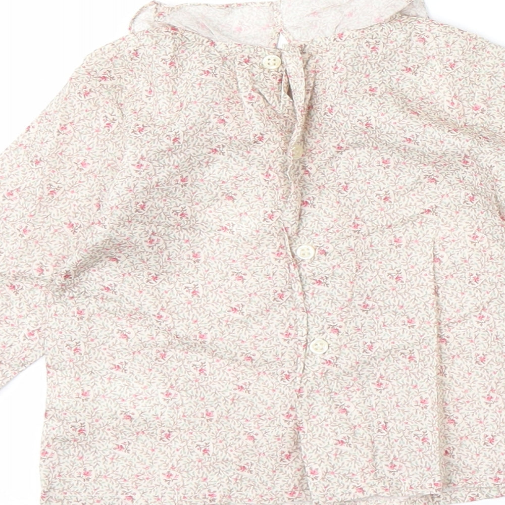 Bonpoint Baby White Floral  Basic Button-Up Size 12 Months