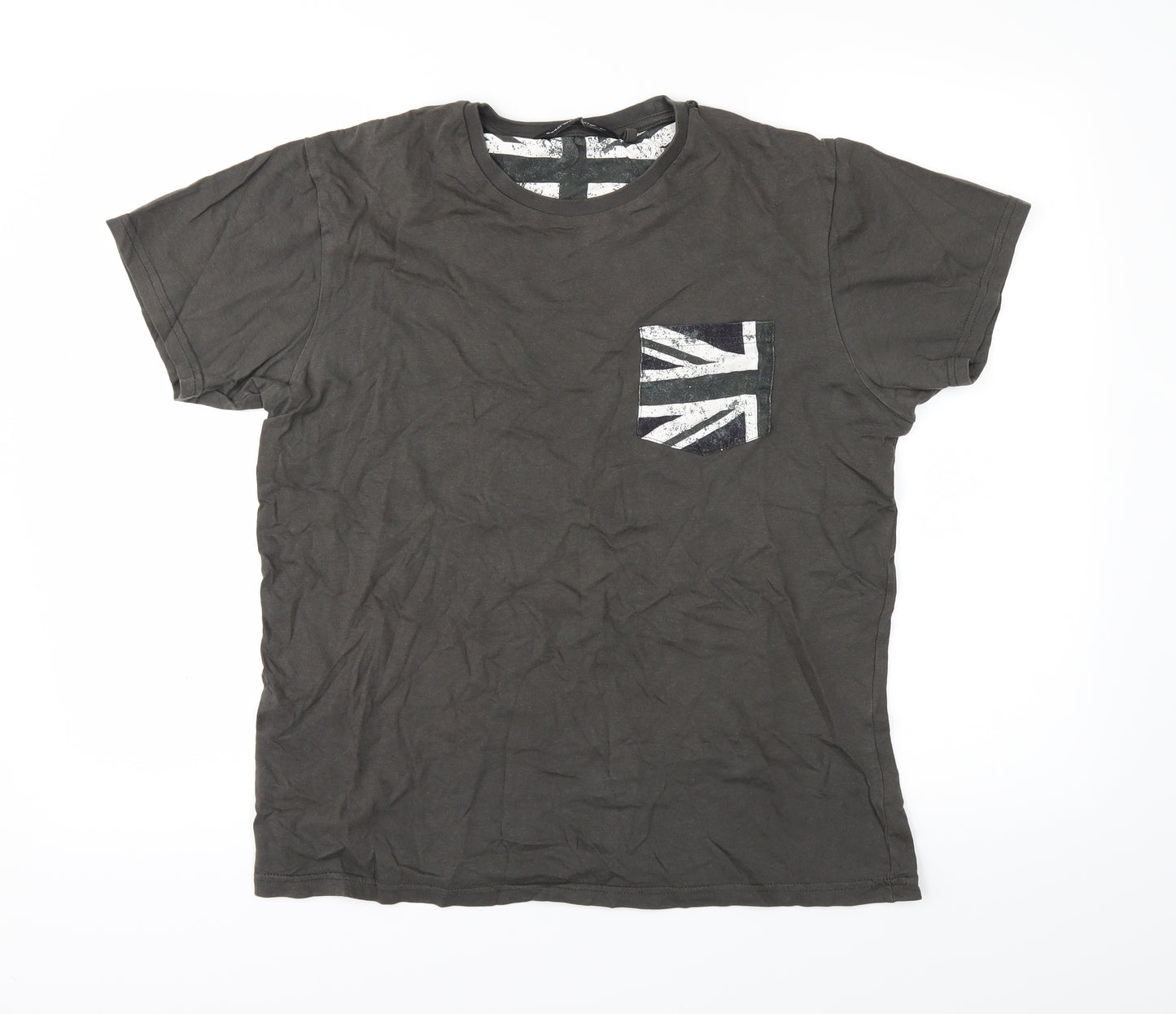 Cedar Wood State Mens Grey    T-Shirt Size M