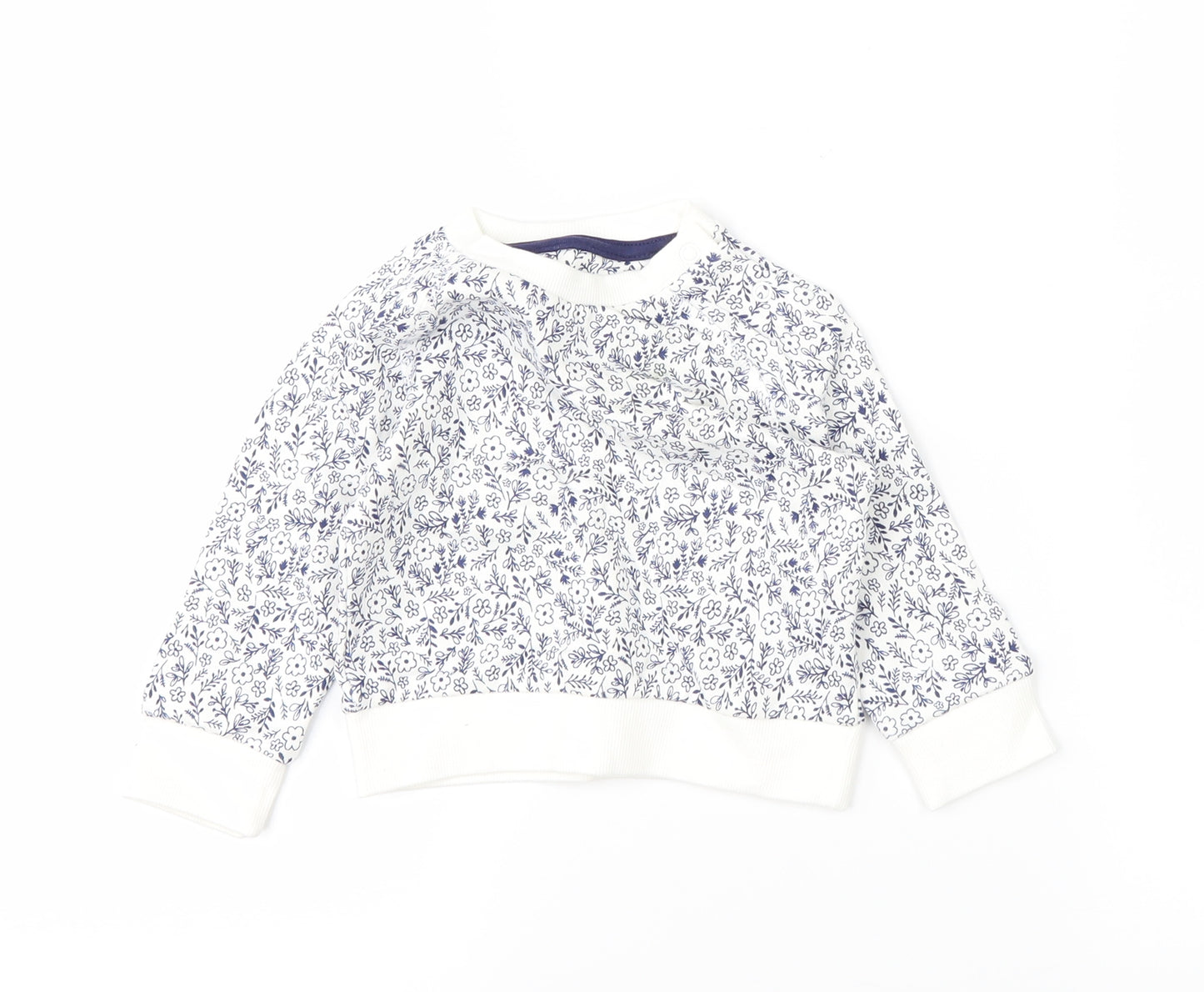 Mothercare Baby White   Pullover Jumper Size 6-9 Months