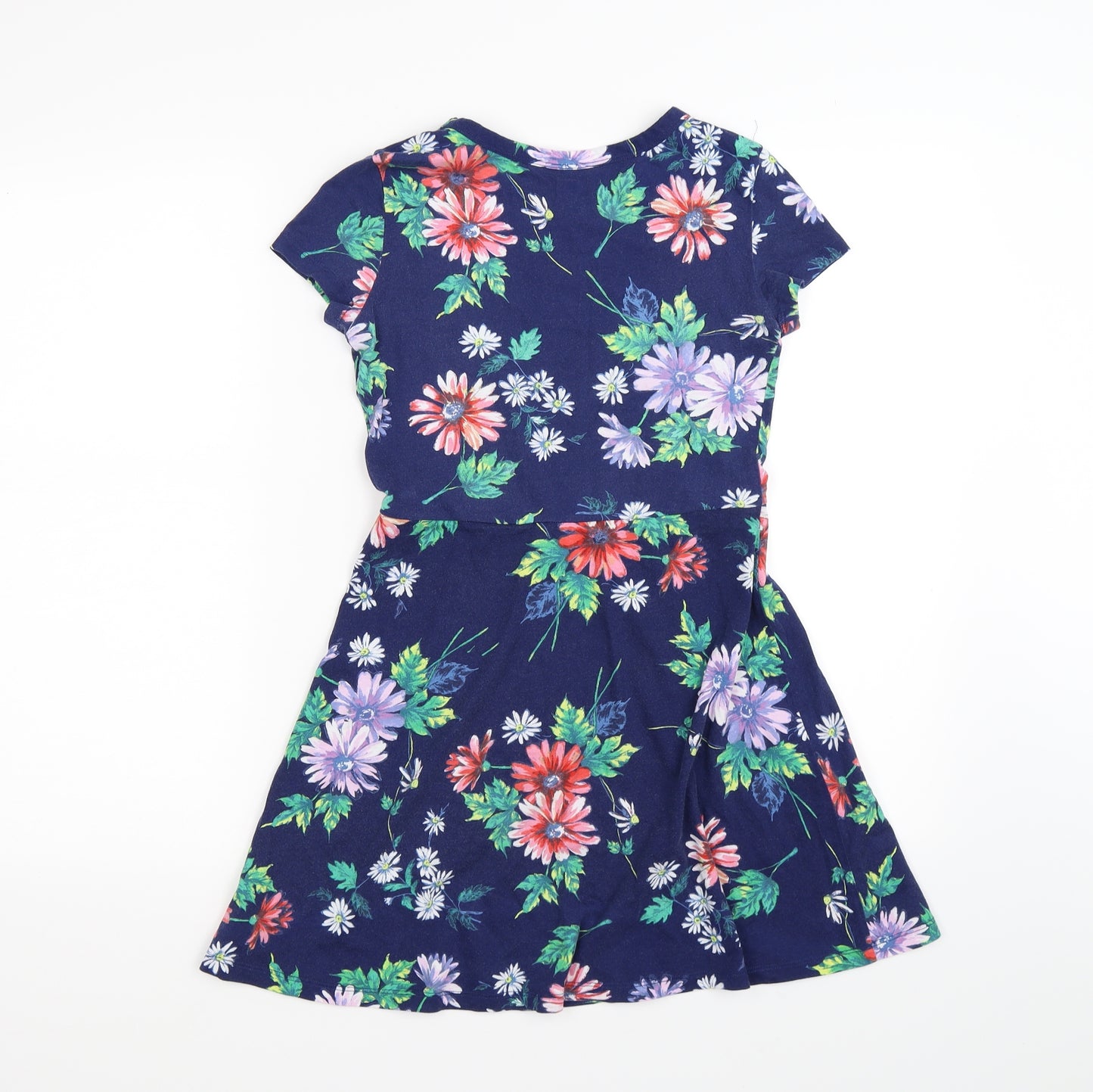 Gap Girls Blue Floral  Fit & Flare  Size 9-10 Years