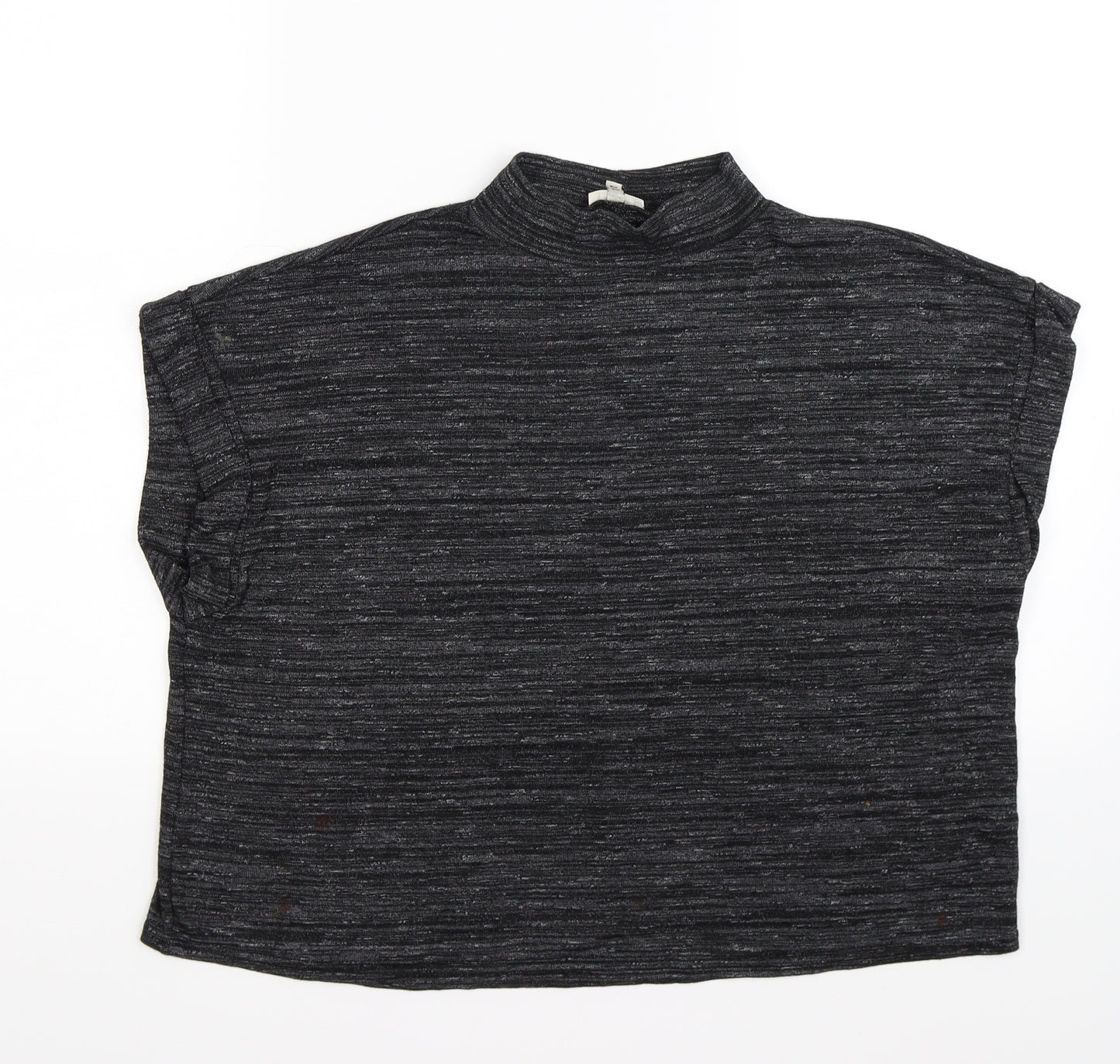 River Island Womens Black Striped  Basic T-Shirt Size 12
