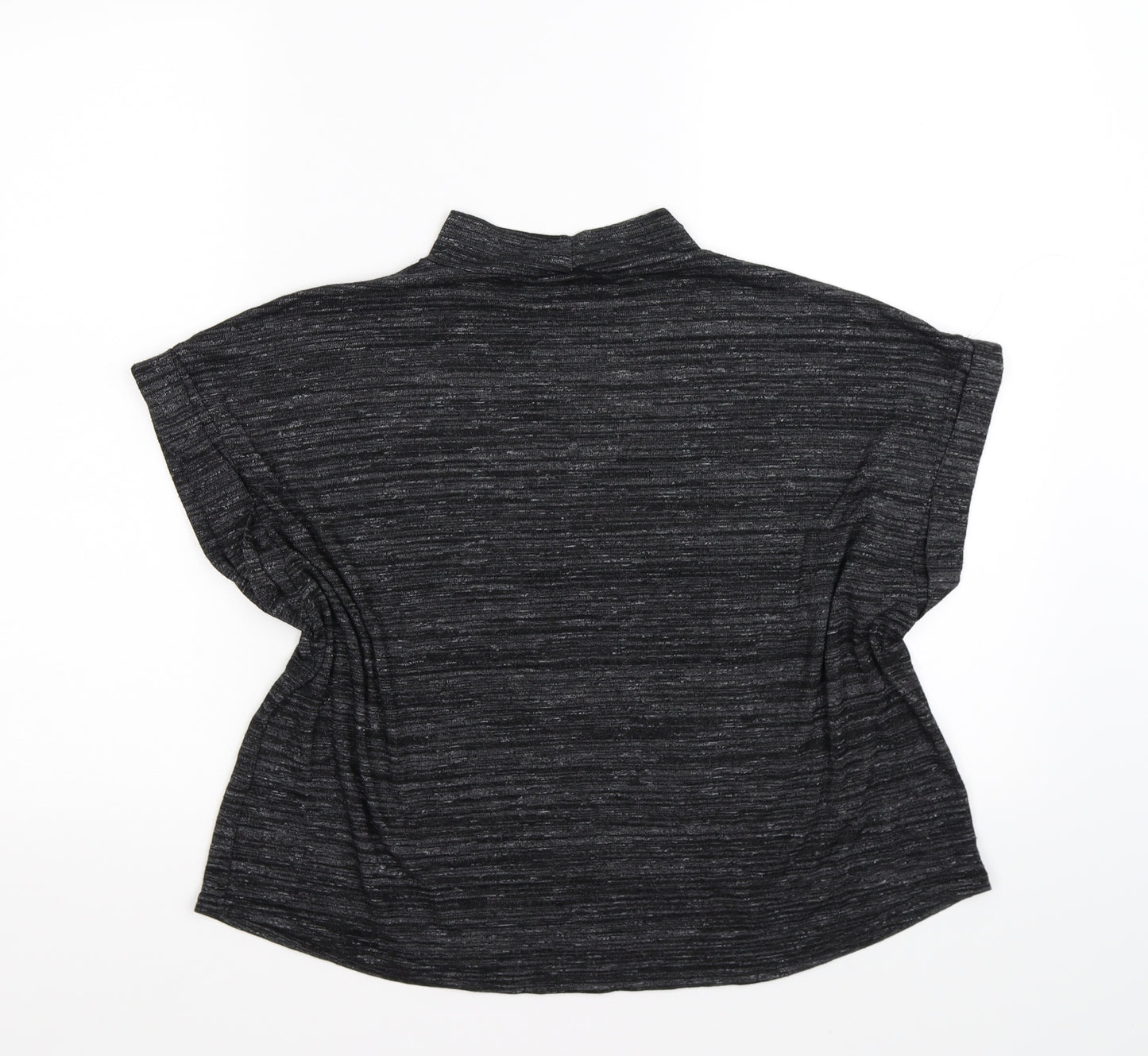 River Island Womens Black Striped  Basic T-Shirt Size 12