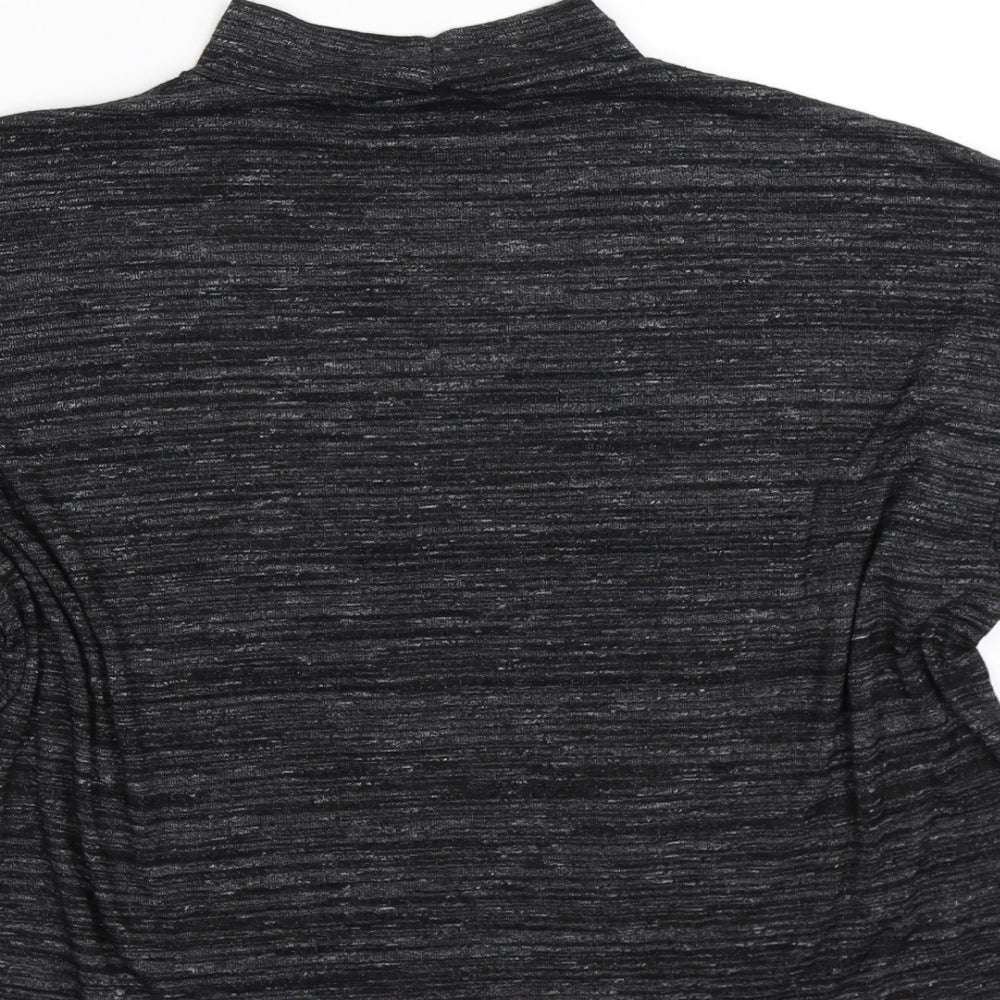 River Island Womens Black Striped  Basic T-Shirt Size 12