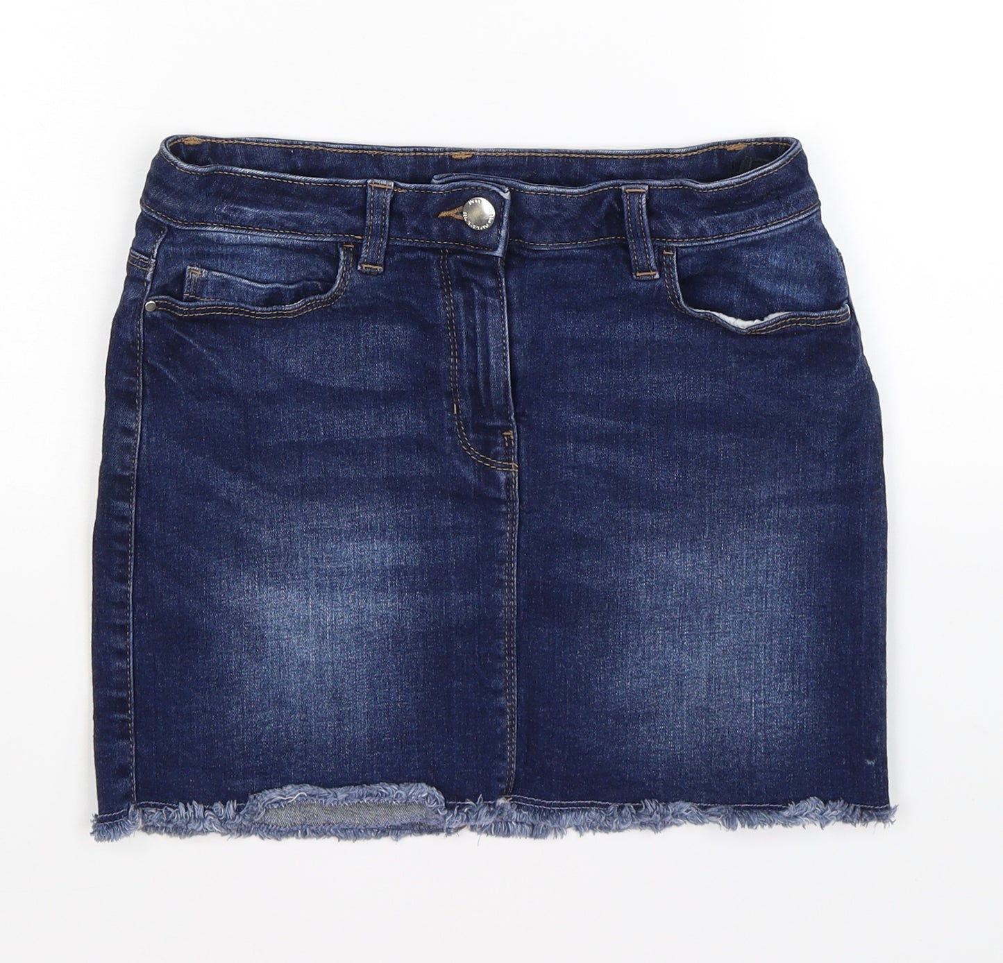 NEXT Girls Blue  Denim Skater Skirt Size 9 Years