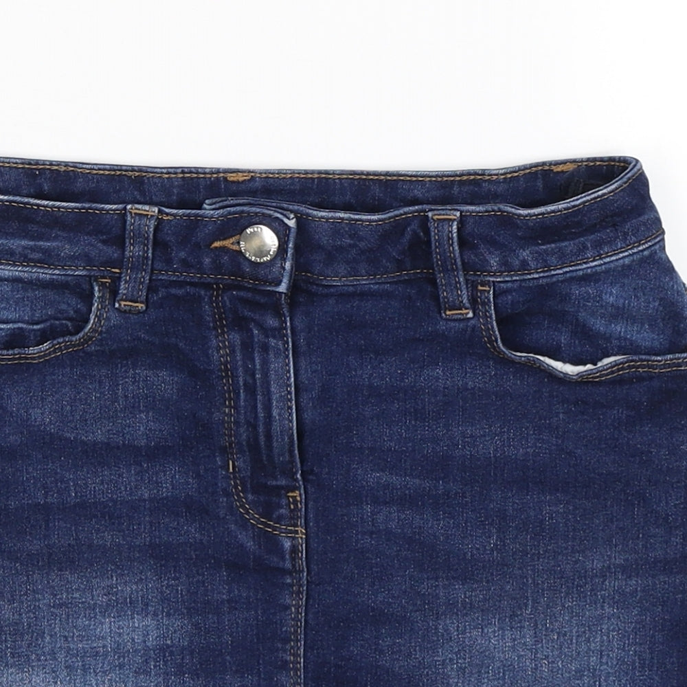 NEXT Girls Blue  Denim Skater Skirt Size 9 Years