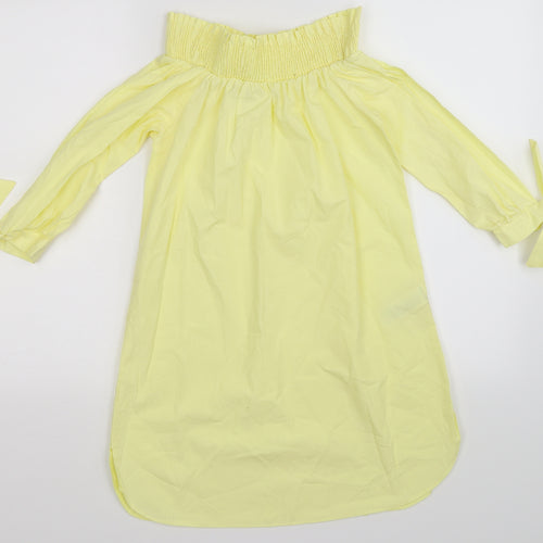 New Look Womens Yellow   Shirt Dress  Size 8