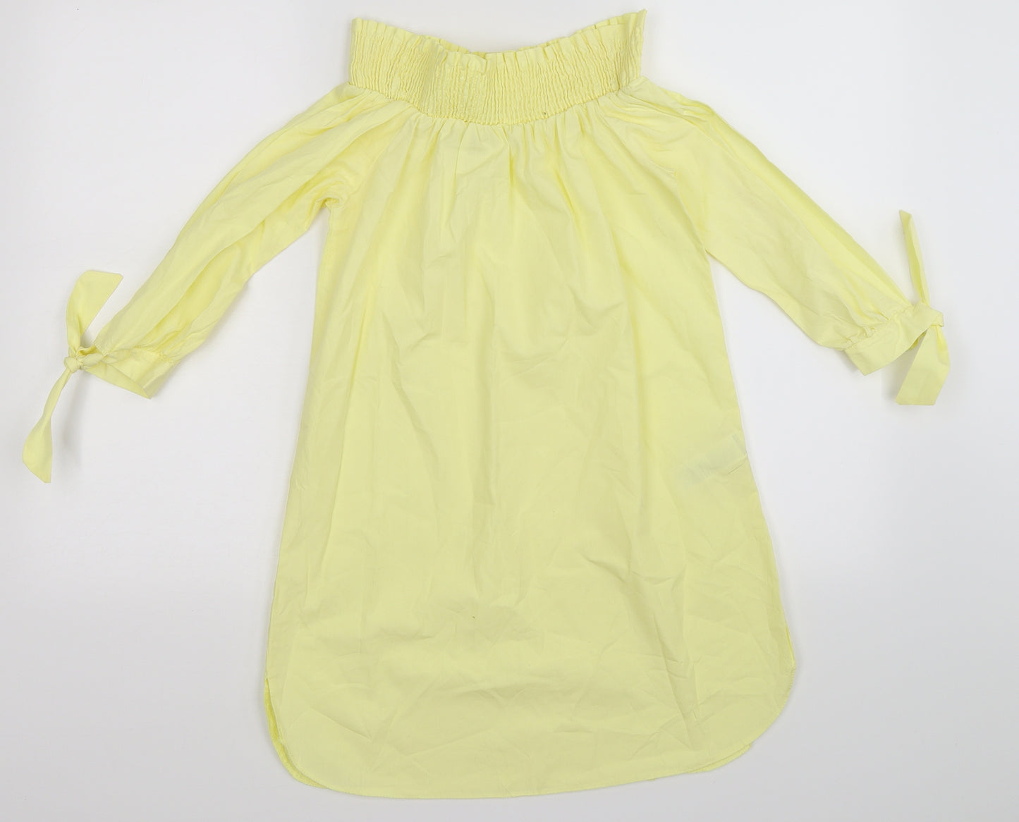 New Look Womens Yellow   Shirt Dress  Size 8
