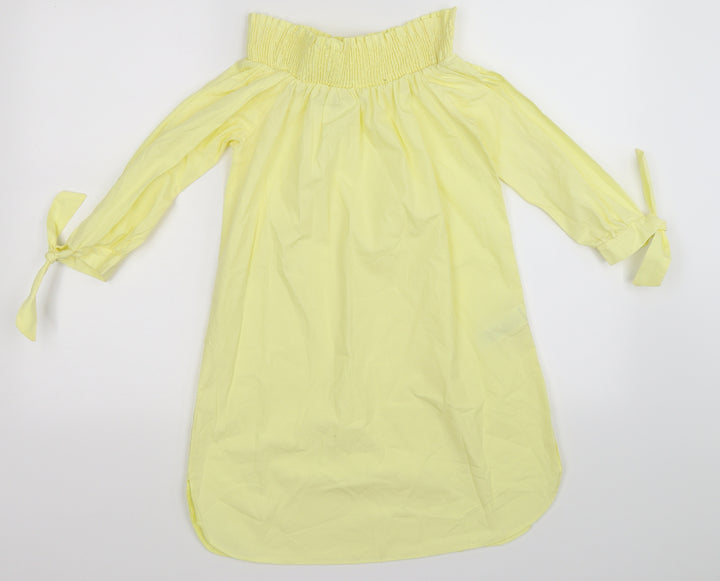 New Look Womens Yellow Shirt Dress Size 8