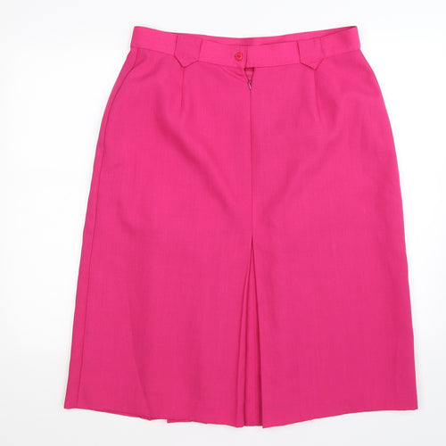 St Michaels  Womens Pink  Knit Pleated Skirt Size 16