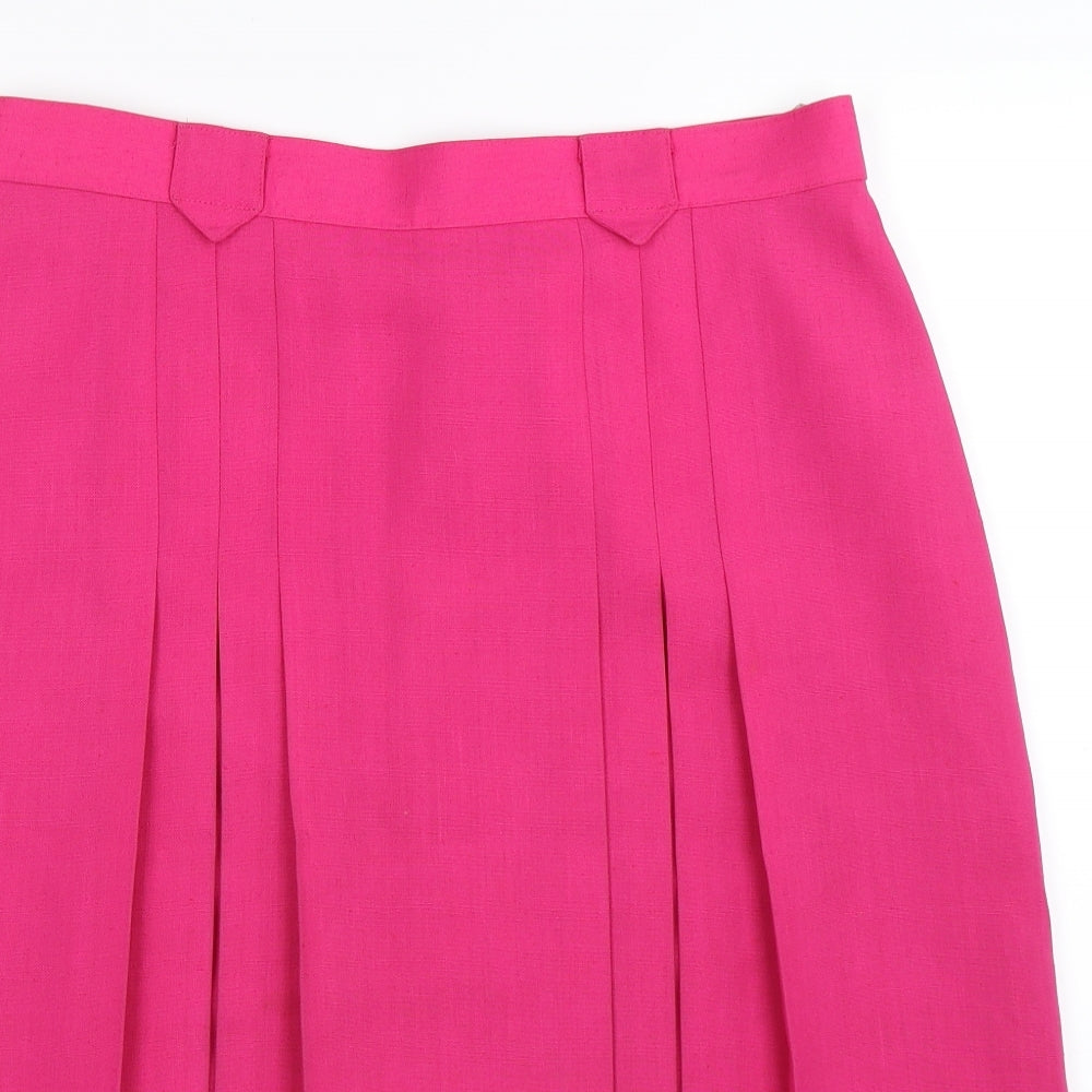 St Michaels  Womens Pink  Knit Pleated Skirt Size 16