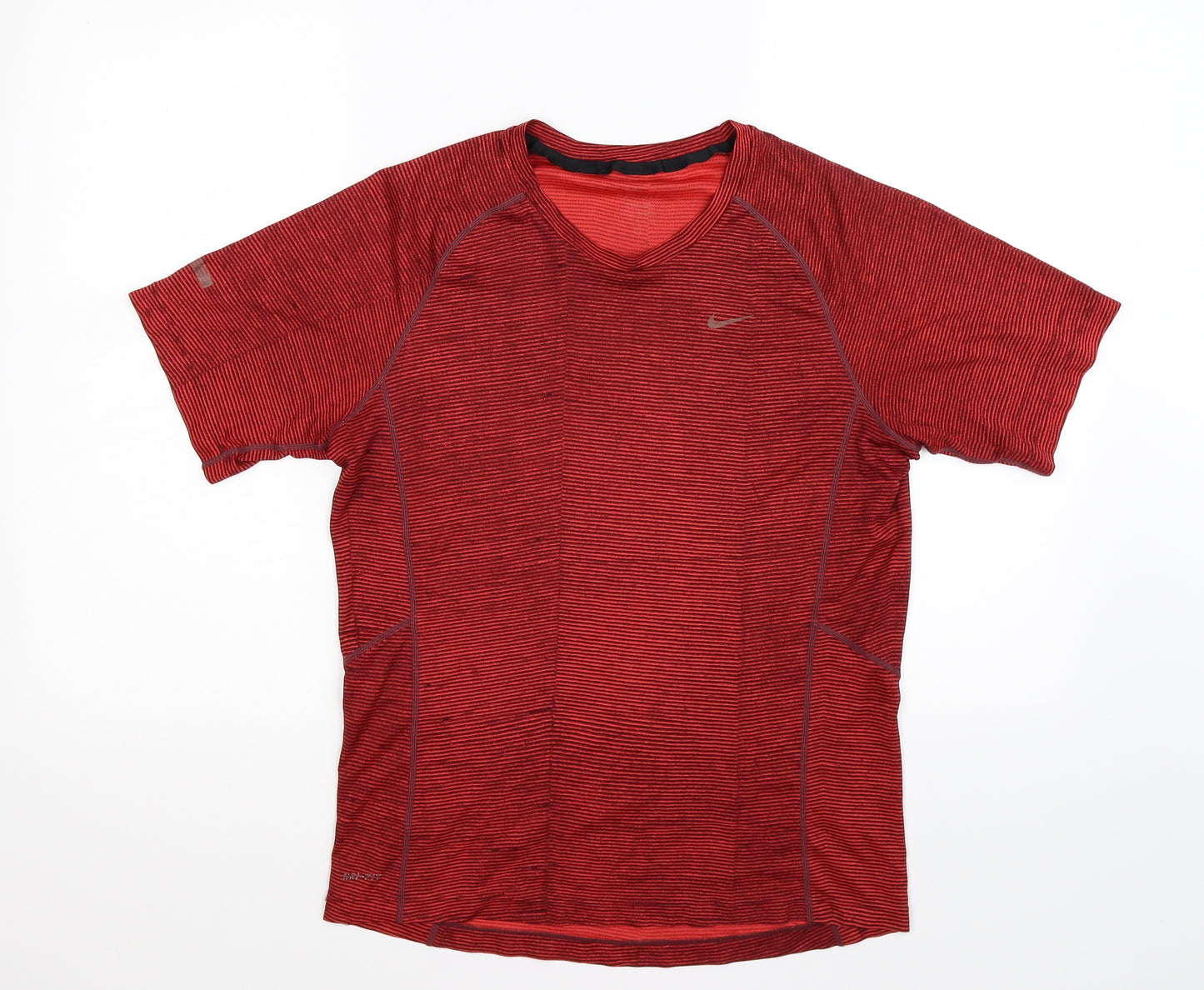 nik Mens Red Striped   T-Shirt Size S