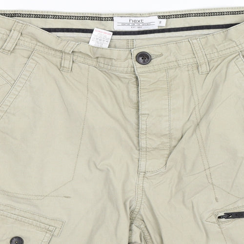 NEXT Mens Beige  Denim Cargo Shorts Size 30