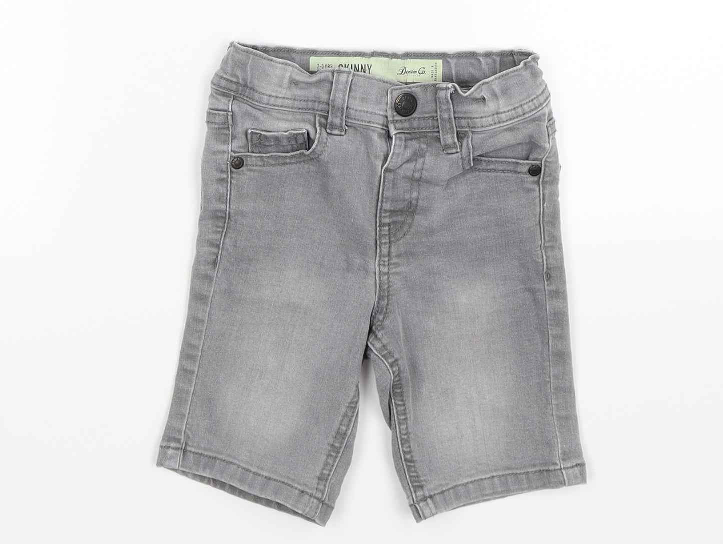 denim co Boys Grey  Denim Chino Shorts Size 2-3 Years