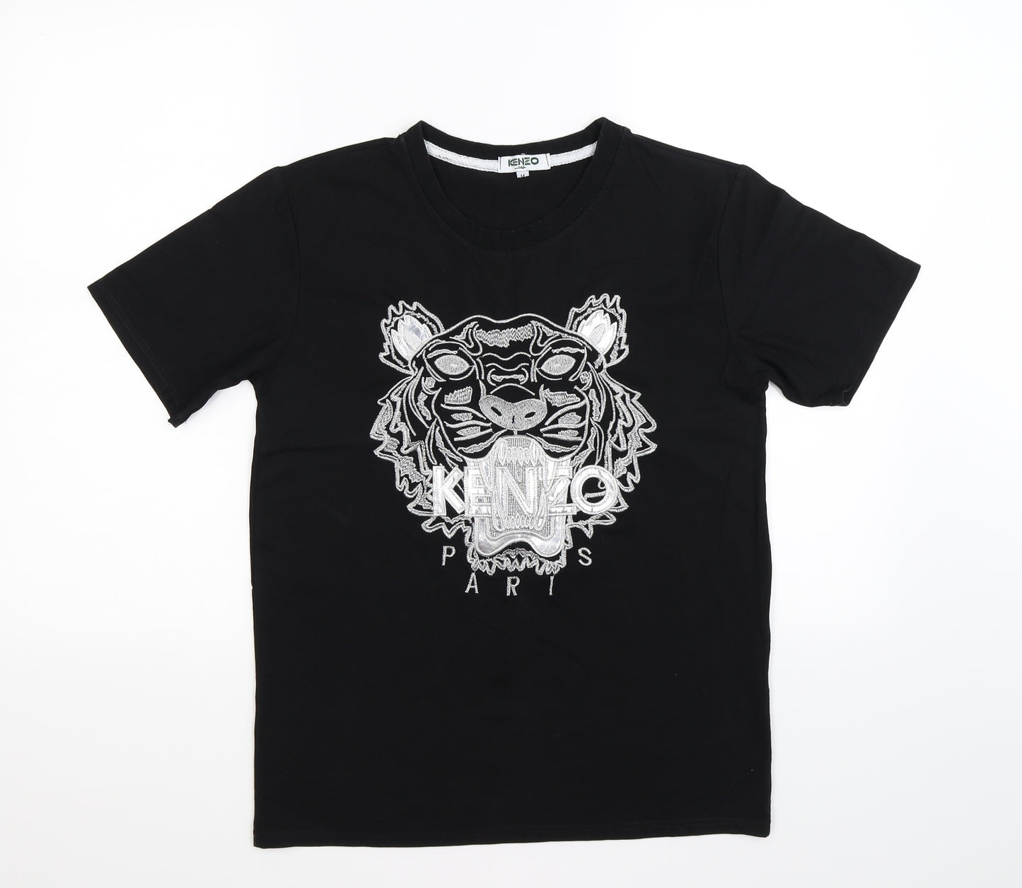KENZO Mens Black    T-Shirt Size M  - tiger
