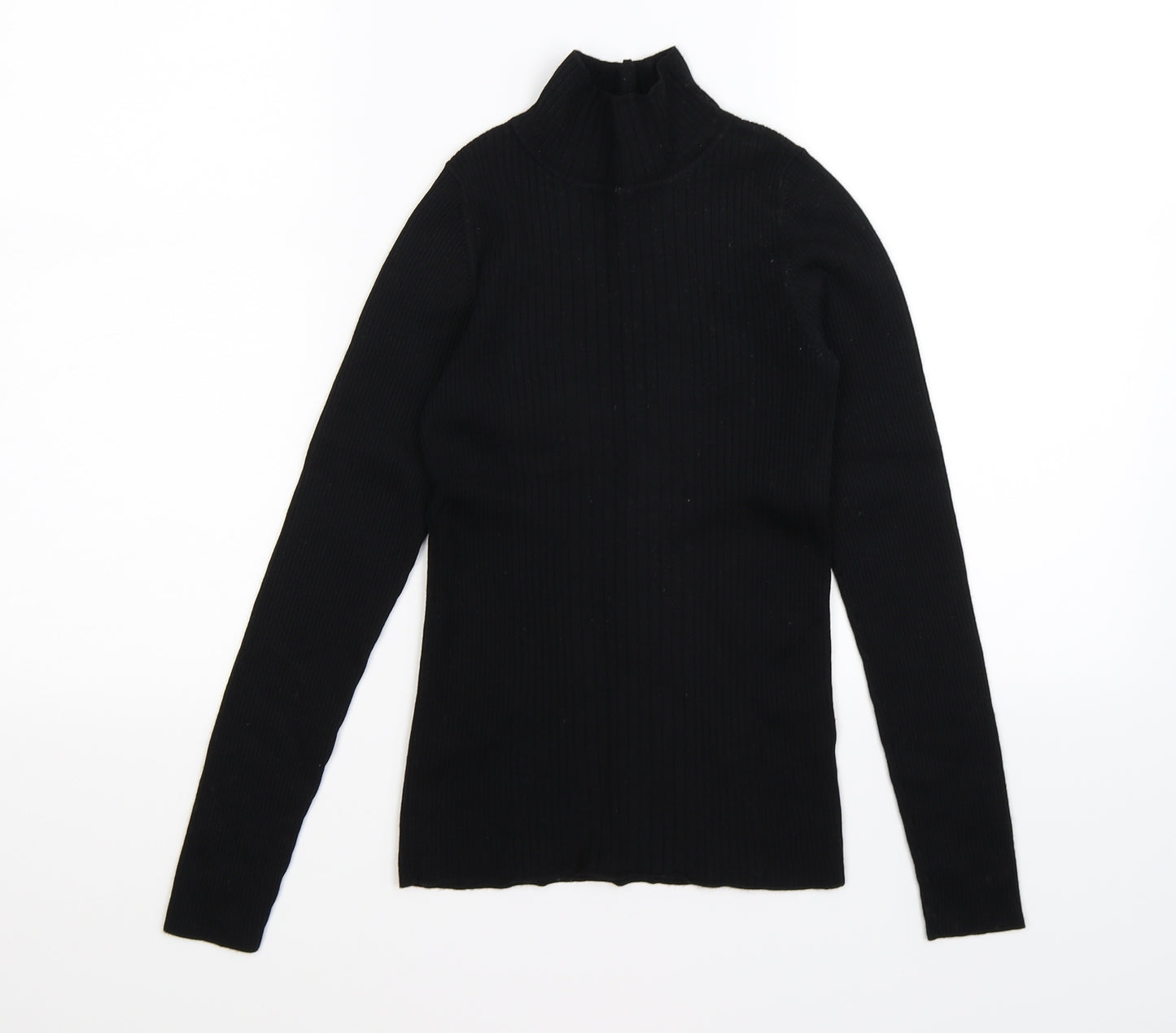 Karen Millen Womens Black Striped Knit Pullover Jumper Size S