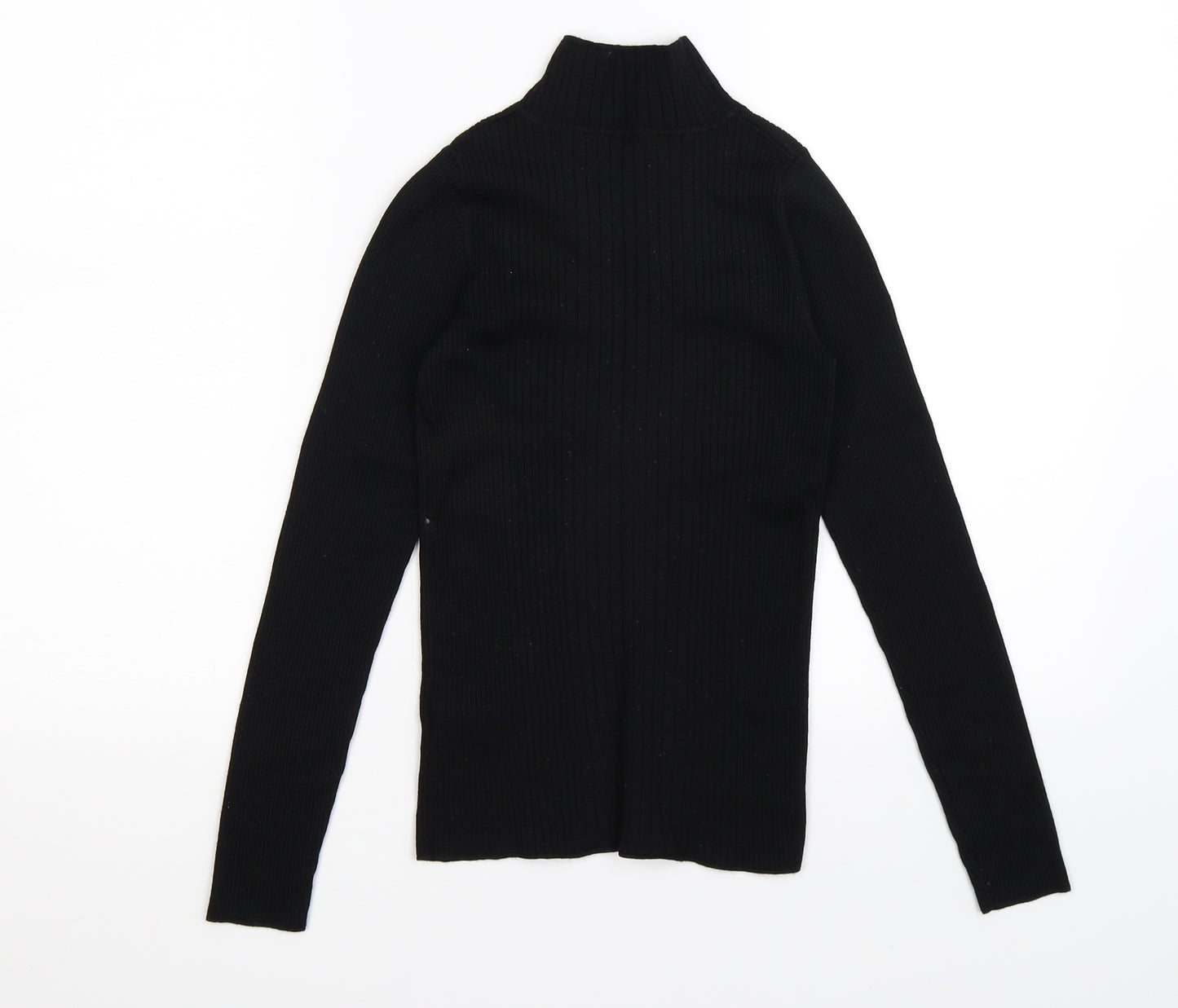 Karen Millen Womens Black Striped Knit Pullover Jumper Size S