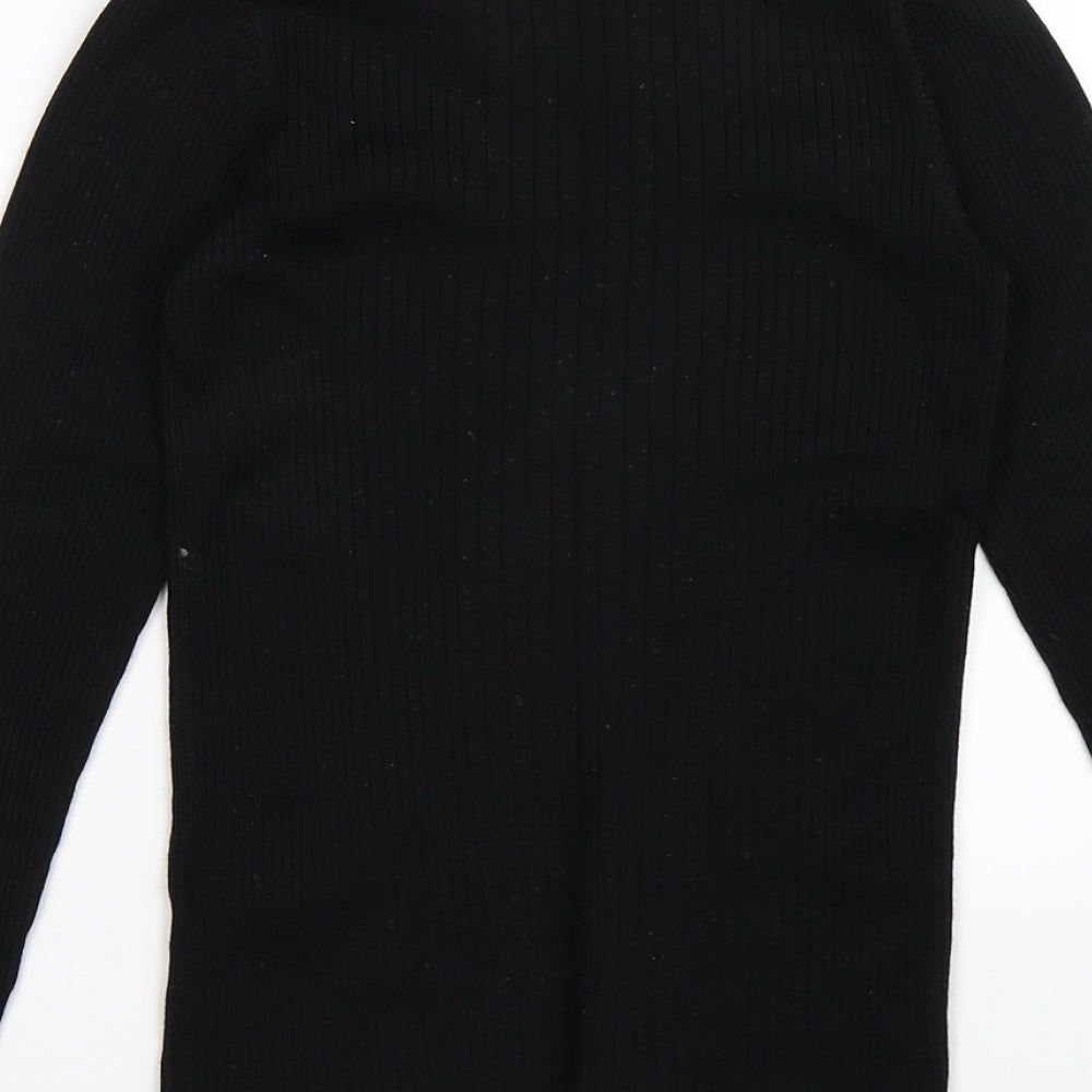 Karen Millen Womens Black Striped Knit Pullover Jumper Size S
