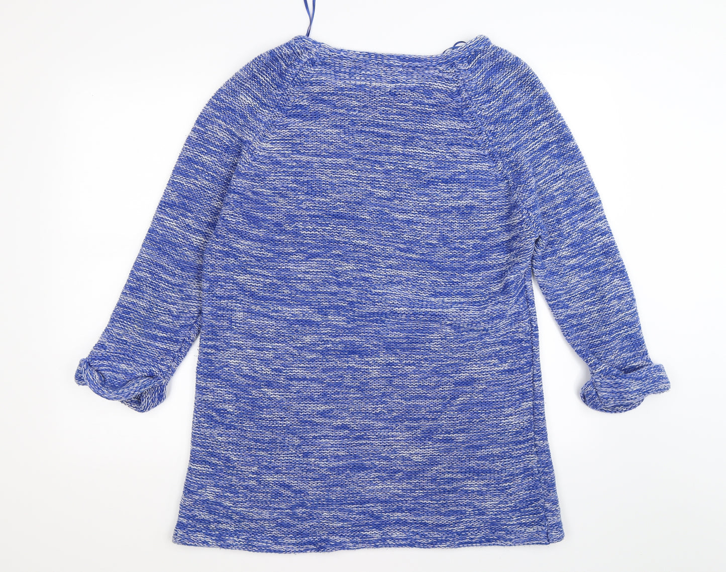 F*F Womens Blue Striped Knit Tunic Jumper Size 18