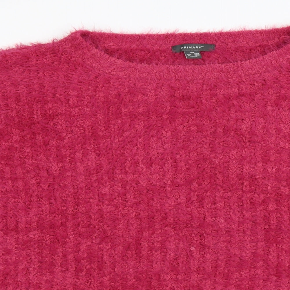 Primark Womens Pink  Knit Pullover Jumper Size 2XL  - super soft