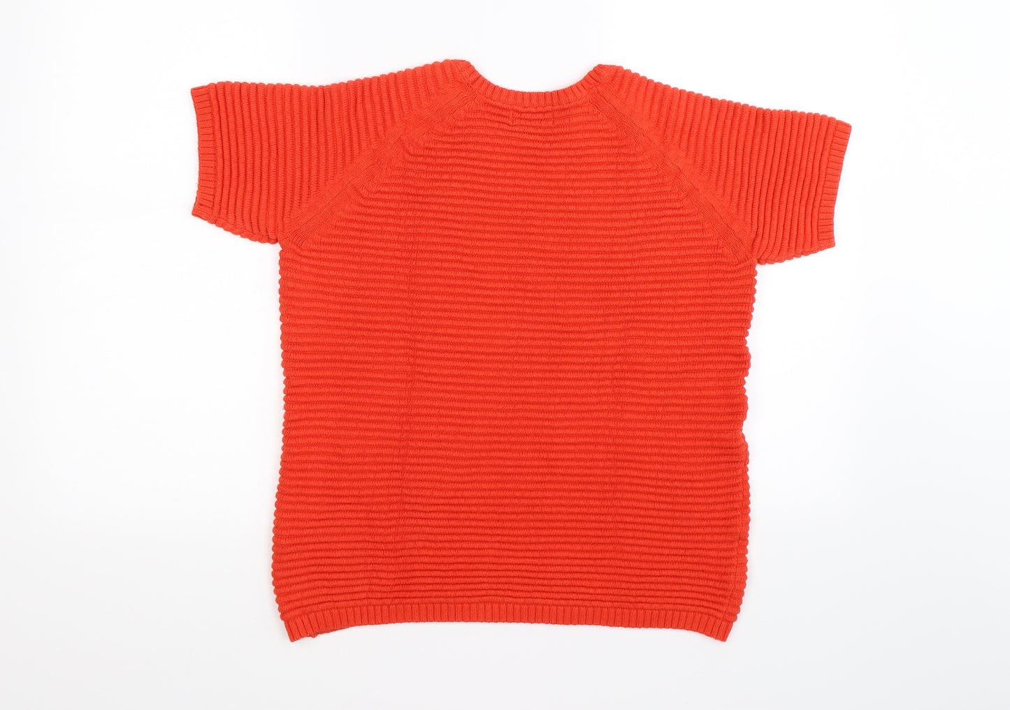 Papaya Womens Orange Striped Knit Pullover Jumper Size 16