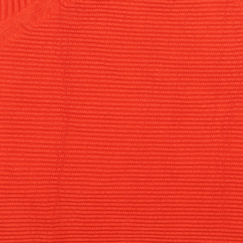Papaya Womens Orange Striped Knit Pullover Jumper Size 16