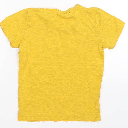 NEXT Boys Yellow   Basic T-Shirt Size 4 Years  - awesome monkey