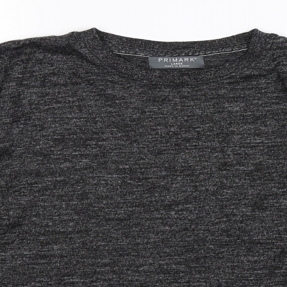Primark Mens Grey  Knit Pullover Jumper Size L
