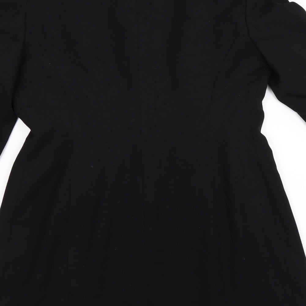 Wallis Womens Black   Overcoat Coat Size 12